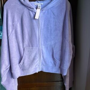 Victoria's Secret Light soft and beautiful Purple Zip-Up half Hoodie